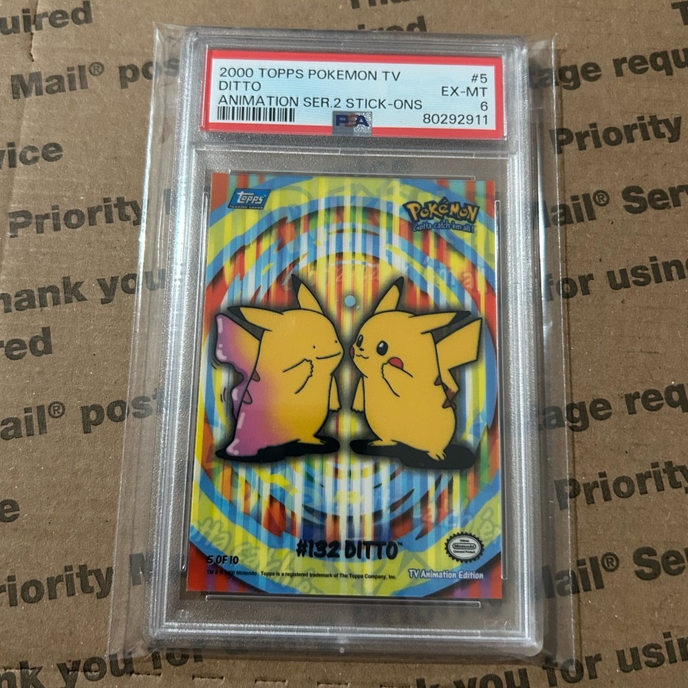 PSA 6 ‘00 Topps x Pokemon Ditto x Pikachu Card No. 5 of 10